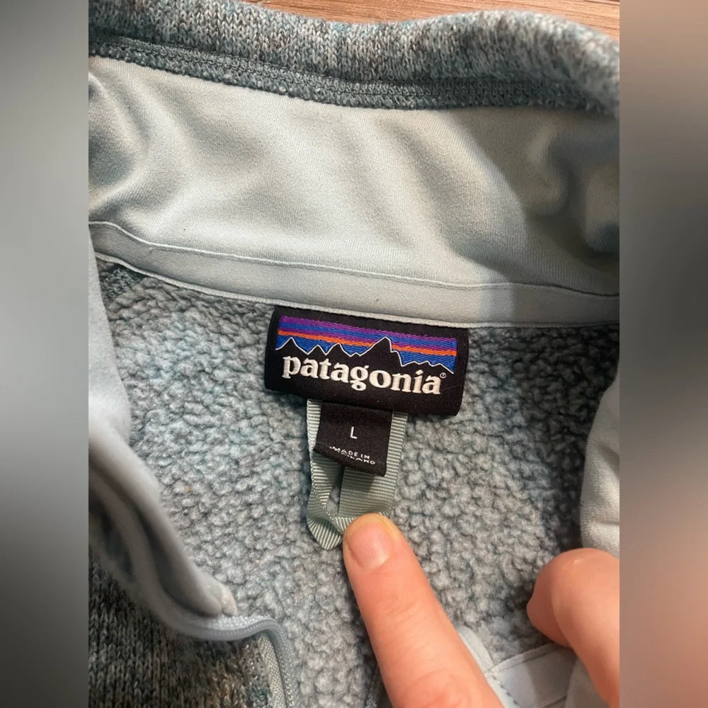 Patagonia Blue Quarter-Zip Fleece Pullover - Picture 3 of 4